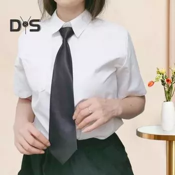 Женский галстук на шее с застежкой-молнией, регулируемый, удобный для ношения, деловой, свадебный, вечерний, формальный галстук, аксессуары для одежды чёрный