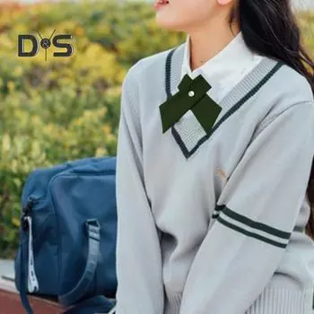 Женский галстук-рубашка, однотонный дизайн, простая застежка-пряжка, крест-накрест, галстук для выпускного, униформа, студенческий галстук вино красного