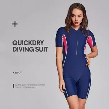 Женский гидрокостюм, эластичный костюм для дайвинга, купальник для подводного плавания, комбинезон для серфинга M синий