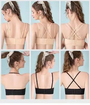Женский гладкий бесшовный тонкий дышащий бюстгальтер без косточек, женский топ без косточек, Нескользящий невидимый топ на тонких бретельках 95D