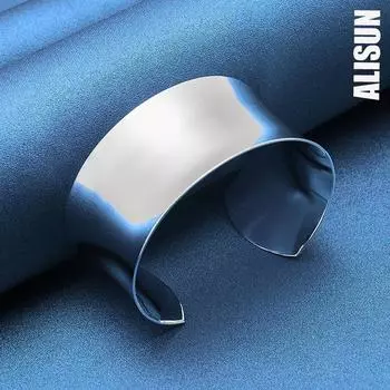 Женский гладкий открытый браслет из стерлингового серебра 925 пробы, модные свадебные украшения 65MM