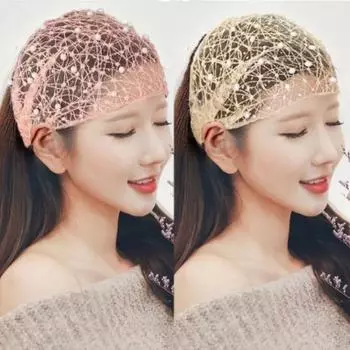 Женский головной платок с широкими полями, закрывающий седые волосы, для умывания и укладки волос. 1 разноцветный