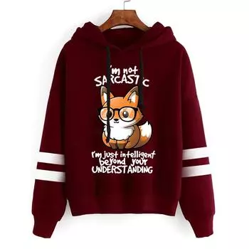 Женский графический Просто интеллектуальный за пределами вашего понимания Длинные рукава Повседневный универсальный пуловер S