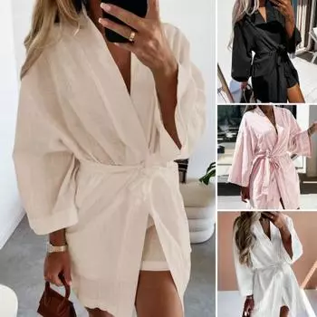 Женский халат, удобный водопоглощающий свободный мягкий дышащий женский халат для спальни S белый