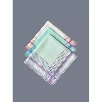 Женский хлопковый маленький носовой платок Освежающий мягкий хлопковый влагопоглощающий носовой платок Старомодный ретро No. 3 style 29*29 three pack