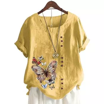 Женский хлопковый топ для отдыха с принтом в 11 потрясающих цветах S белый