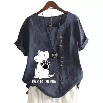 Женский хлопковый топ для отдыха с принтом в 11 потрясающих цветах S зелёный