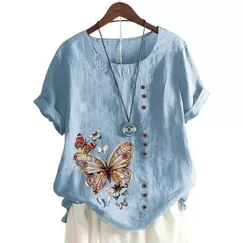 Женский хлопковый топ для отдыха с принтом в 11 потрясающих цветах S белый