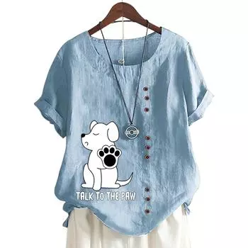 Женский хлопковый топ для отдыха с принтом в 11 потрясающих цветах S зелёный