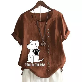 Женский хлопковый топ для отдыха с принтом в 11 потрясающих цветах S зелёный