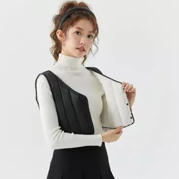 Женский хлопковый жилет, жилет с маленькими подтяжками, хлопковый подкладочный жилет, теплая майка, модная и теплая одежда для подруг S