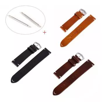 Женский и мужской кожаный ремешок для наручных часов ручной работы width 18mm