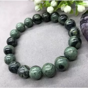 Женский и мужской натуральный драгоценный камень, полярный нефритовый браслет-манжета, браслет 6mm