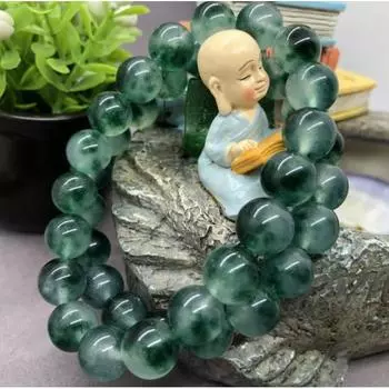 Женский и мужской натуральный драгоценный камень, ледяная трава, зеленый браслет-манжета 6MM