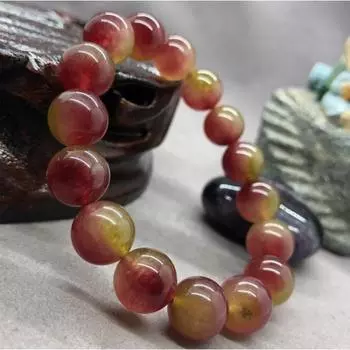 Женский и мужской натуральный драгоценный камень, арбуз, турмалин, манжета, браслет-браслет 6mm