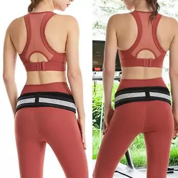 Женский и мужской поддерживающий бандаж для нижней части спины, дышащий пояс для пояснично-крестцового радикулита, послеродовой коррекция таза, поддерживающий пояс для облегчения боли, поддерживающий пояс для суставов SI, бандаж для поддержки суставов чёр