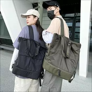 Женский и мужской рюкзак большой емкости унисекс рюкзаки нейлоновые водонепроницаемые спортивные сумки трендовые школьные сумки портативные сумки для отдыха и путешествий 44x41x16cm