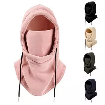 Женский и мужской шарф, теплые ветрозащитные шарфы, более толстая шапка с флисовым воротником, осенне-зимняя повязка на голову