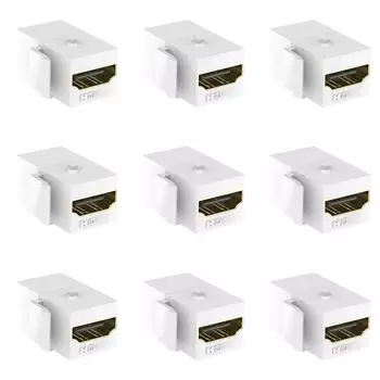 - Женский и женский Keystone HDMI-совместимый для настенной панели розетки (белый)