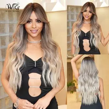 Женский имитационный парик, 70 см, волнистый парик, полный головной убор, сетка для волос в виде розы, головной убор, украшение для красоты, парик 70cm 28 Inch светло-коричневого