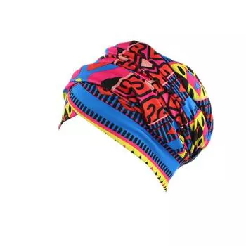 Женский индийский мусульманский эластичный тюрбан с принтом, длинный хвост, шапка, платок на голову