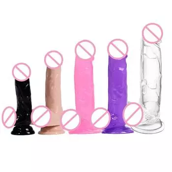 Женский искусственный пенис кристалл прозрачный дилдо взрослый женский инструмент для мастурбации палочка горячая распродажа Skin Color Small Size