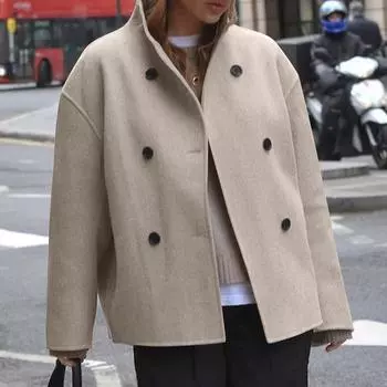 Женский кардиган Kate, свитера, повседневный, с длинным рукавом, с открытой передней частью, на пуговицах, МОДНЫЙ КАРДИГАН С ШИРОКИМ РУКАВОМ M хаки