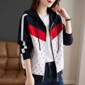 Женский кардиган на молнии повседневный топ M королевский синий