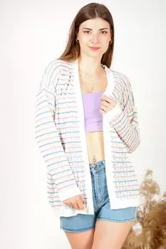 Женский кардиган с дырками