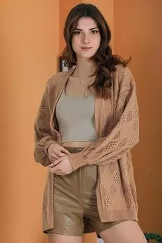 Женский кардиган с дырками