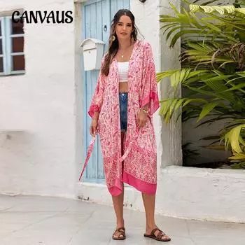 Женский кардиган с принтом больших размеров, праздничная пляжная шаль, бикини, солнечная рубашка One Size