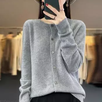 Женский кардиган, супер теплые свитера с круглым вырезом, свободная женская одежда, женские однотонные трикотажные топы, большие размеры XXL