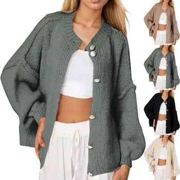 Женский кардиган свитер осенняя одежда открытый перед косичка вязка оверсайз зимняя верхняя одежда верхняя одежда L бежевый