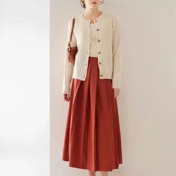 Женский кашемировый кардиган Qinghe cashmere 100% кашемир женский осенне-зимний кашемировый пуловер мягкий и теплый M белый