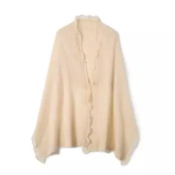 Женский кашемировый шарф Qinghe cashmere 30% кашемир 70% шерсть Женская осенне-зимняя кашемировая шаль мягкая и теплая белый