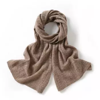 Женский кашемировый шарф Qinghe cashmere 30% кашемир 70% шерсть Женская осенне-зимняя кашемировая шаль мягкая и теплая белый