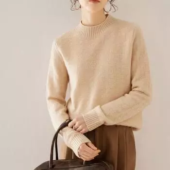 Женский кашемировый свитер Qinghe cashmere 100% кашемир женский осенне-зимний кашемировый пуловер мягкий и теплый M бежевый