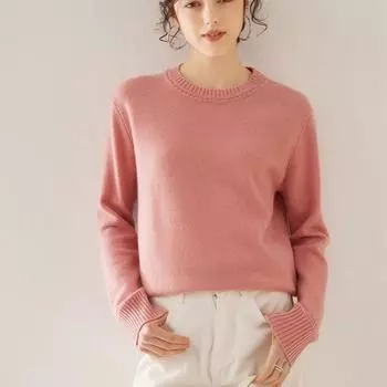 Женский кашемировый свитер Qinghe cashmere 100% кашемир женский осенне-зимний кашемировый пуловер мягкий и теплый M розовый