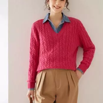 Женский кашемировый свитер Qinghe cashmere 100% кашемир женский осенне-зимний кашемировый пуловер мягкий и теплый M белый