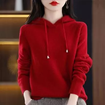 Женский кашемировый свитер Qinghe cashmere 30% кашемир 70% шерсть Женский осенне-зимний кашемировый свитер мягкий и теплый L белый