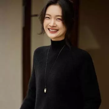 Женский кашемировый свитер Qinghe кашемир 30% кашемир 70% шерсть осенне-зимний пуловер теплый и модный L