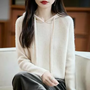 Женский кашемировый свитер Qinghe кашемир 30% кашемир 70% шерсть осенне-зимний пуловер теплый и модный M