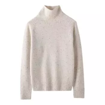 Женский кашемировый свитер Qinghe кашемир 30% кашемир 70% шерсть женский осенне-зимний кашемировый свитер мягкий и теплый L бежевый