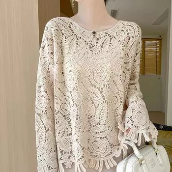 Женский кашемировый свитер Qinghe кашемир 30% кашемир 70% шерсть осенне-зимний кашемировый пуловер ручной работы мягкий и теплый белый