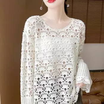 Женский кашемировый свитер Qinghe кашемир 30% кашемир 70% шерсть осенне-зимний кашемировый пуловер ручной работы мягкий и теплый белый