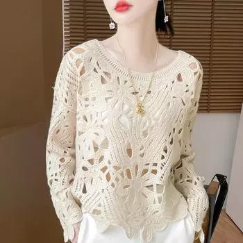 Женский кашемировый свитер Qinghe кашемир 30% кашемир 70% шерсть осенне-зимний кашемировый пуловер ручной работы мягкий и теплый белый