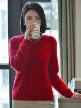 Женский кашемировый свитер Qinghe кашемир 30% кашемир 70% шерсть осенне-зимний кашемировый пуловер мягкий и теплый M белый