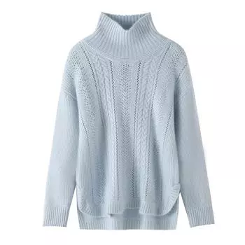 Женский кашемировый свитер Qinghe кашемир 30% кашемир 30% норка 30% шерсть 10% нейлон Женский осенне-зимний толстый кашемировый свитер мягкий и теплый M белый