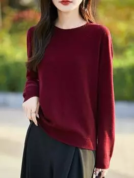 Женский кашемировый свитер Qinghe кашемир 50% шелк 50% шерсть осенне-зимний кашемировый пуловер мягкий и теплый M белый