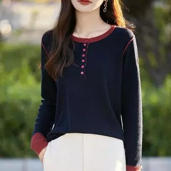 Женский кашемировый свитер Qinghe кашемир 50% шерсть 50% шелк Женский осенне-зимний кашемировый свитер мягкий и теплый M серый